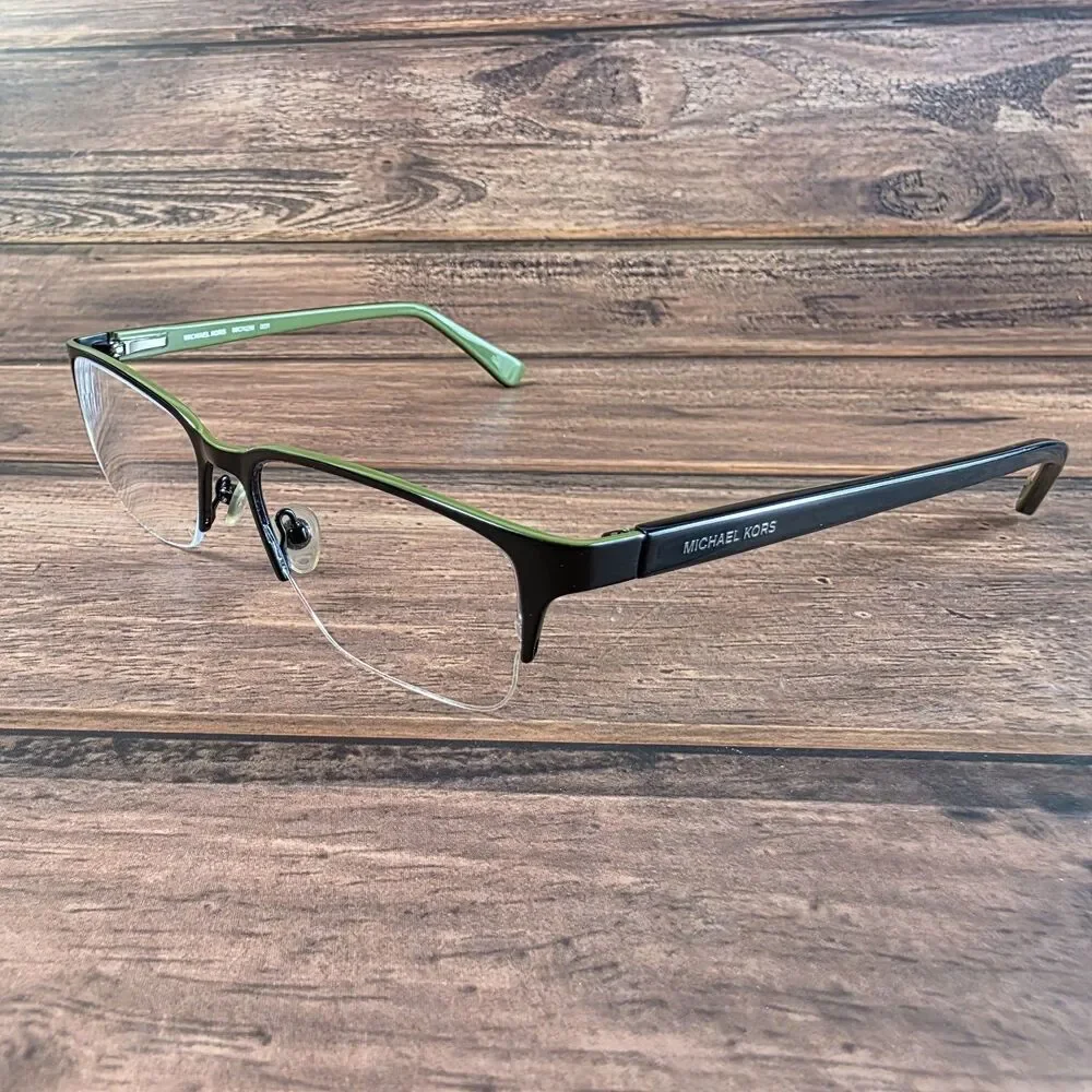 Michael Kors Eyeglasses Mk742M‎ 001 Black Green Half Rim 52-17-140 FRAMES ONLY